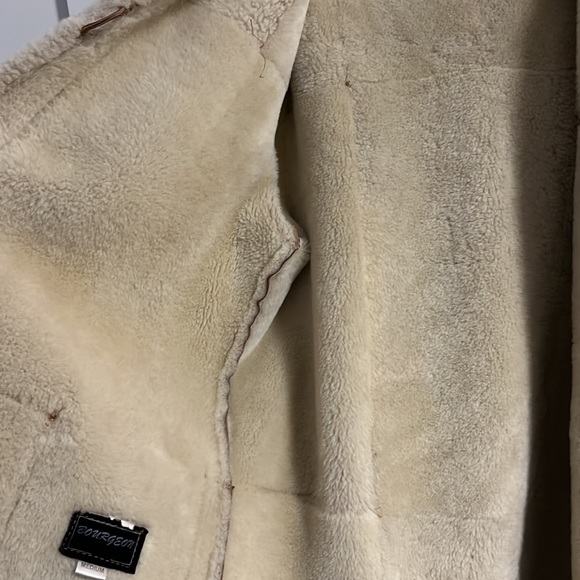Vintage Shearling Coat – Real Lamb Suede Jacket - Picture 9 of 10